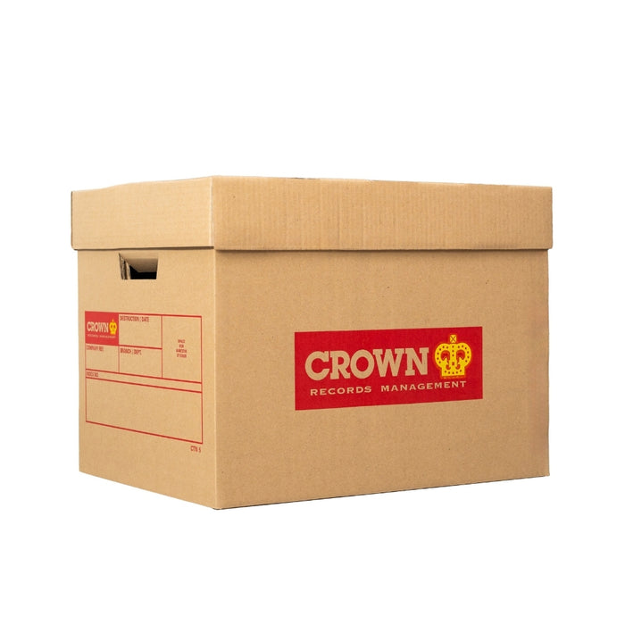 Document storage box with lid (Large) - Pack of 5